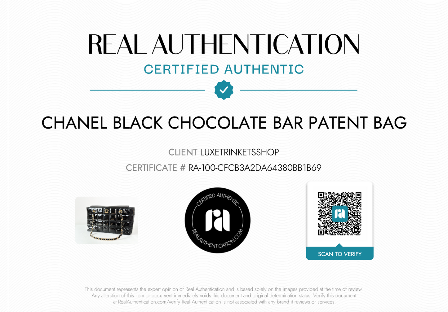 Chanel Black Chocolate Bar Patent Bag