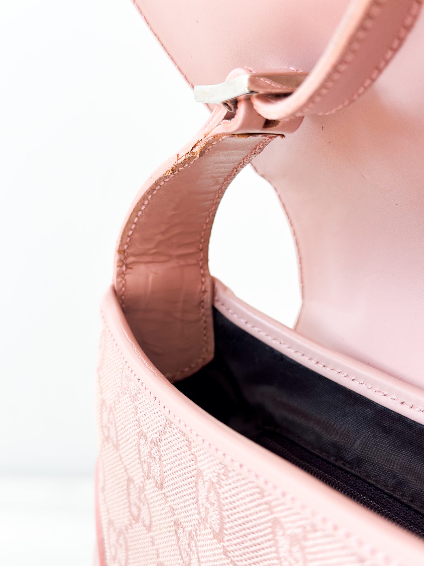Gucci Jackie Monogram Flap Shoulder Bag - Pink