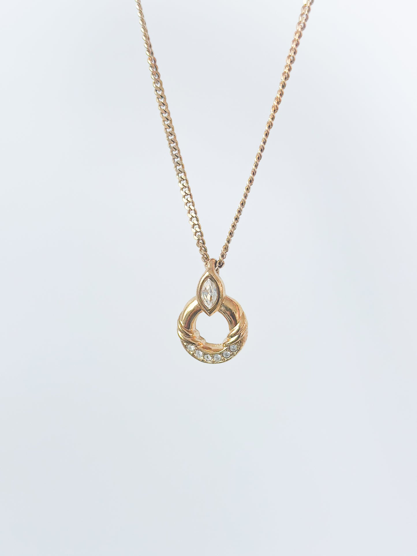 Dior Circle Rhinestone Necklace