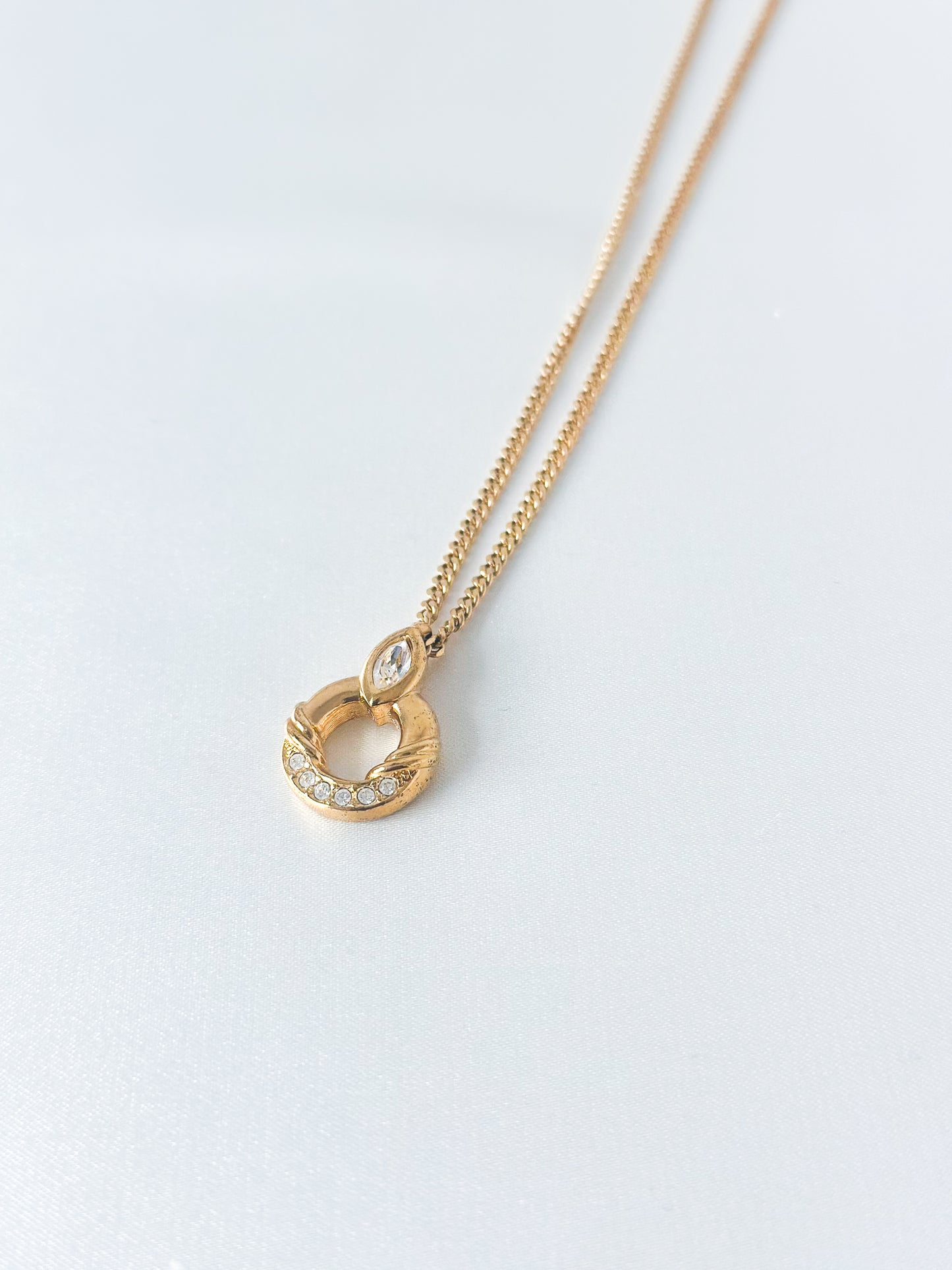 Dior Circle Rhinestone Necklace