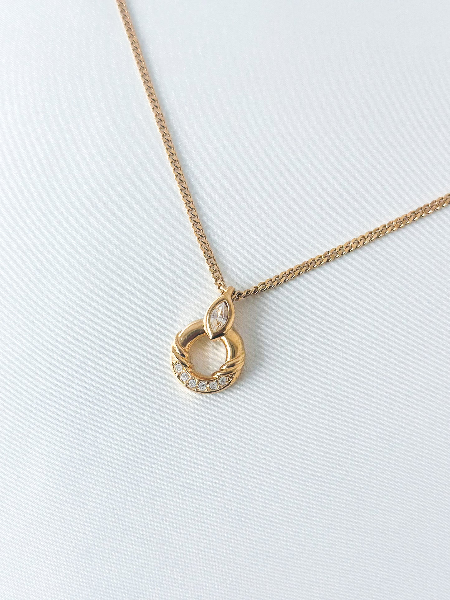 Dior Circle Rhinestone Necklace