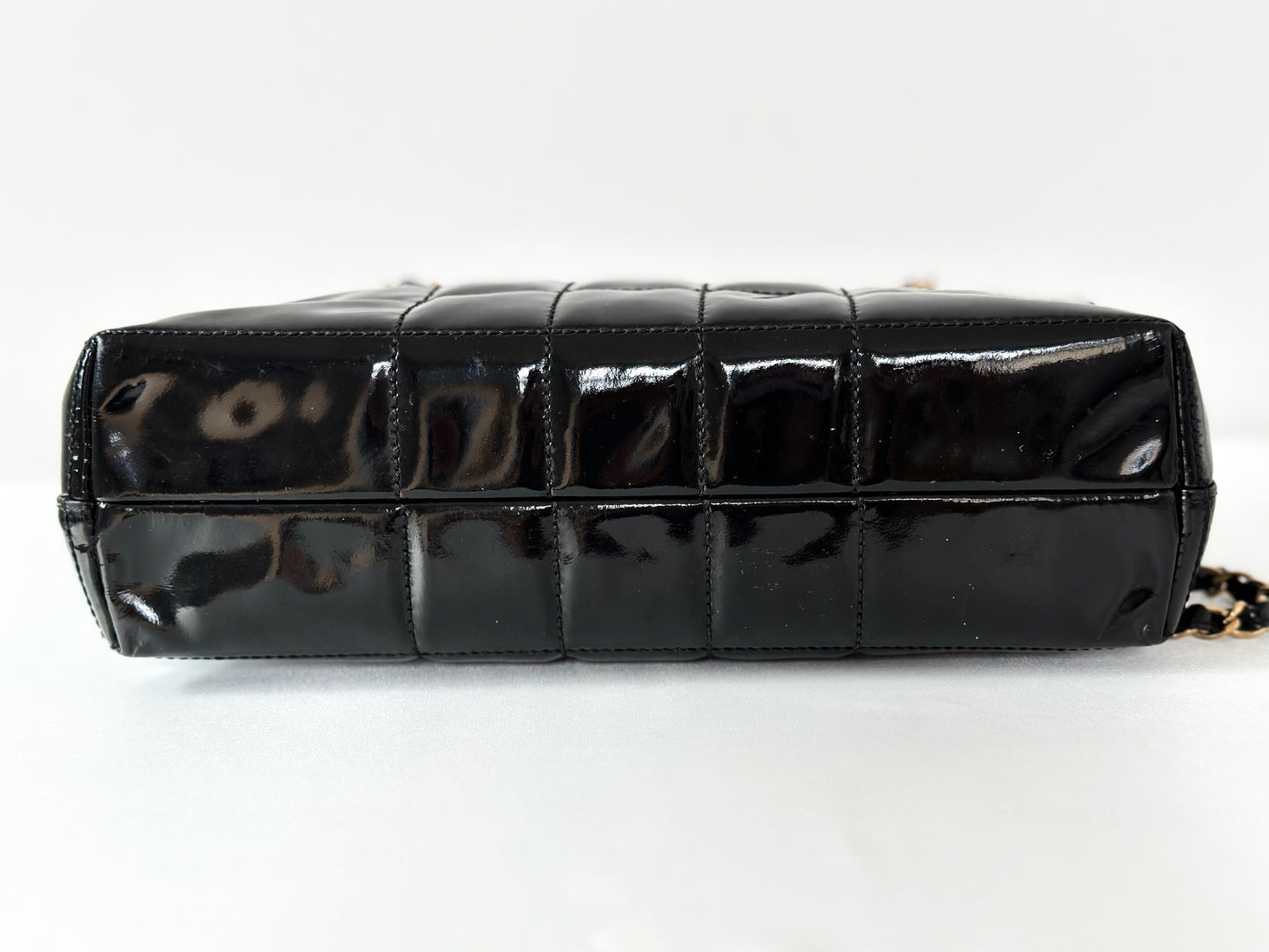 Chanel Black Chocolate Bar Patent Bag