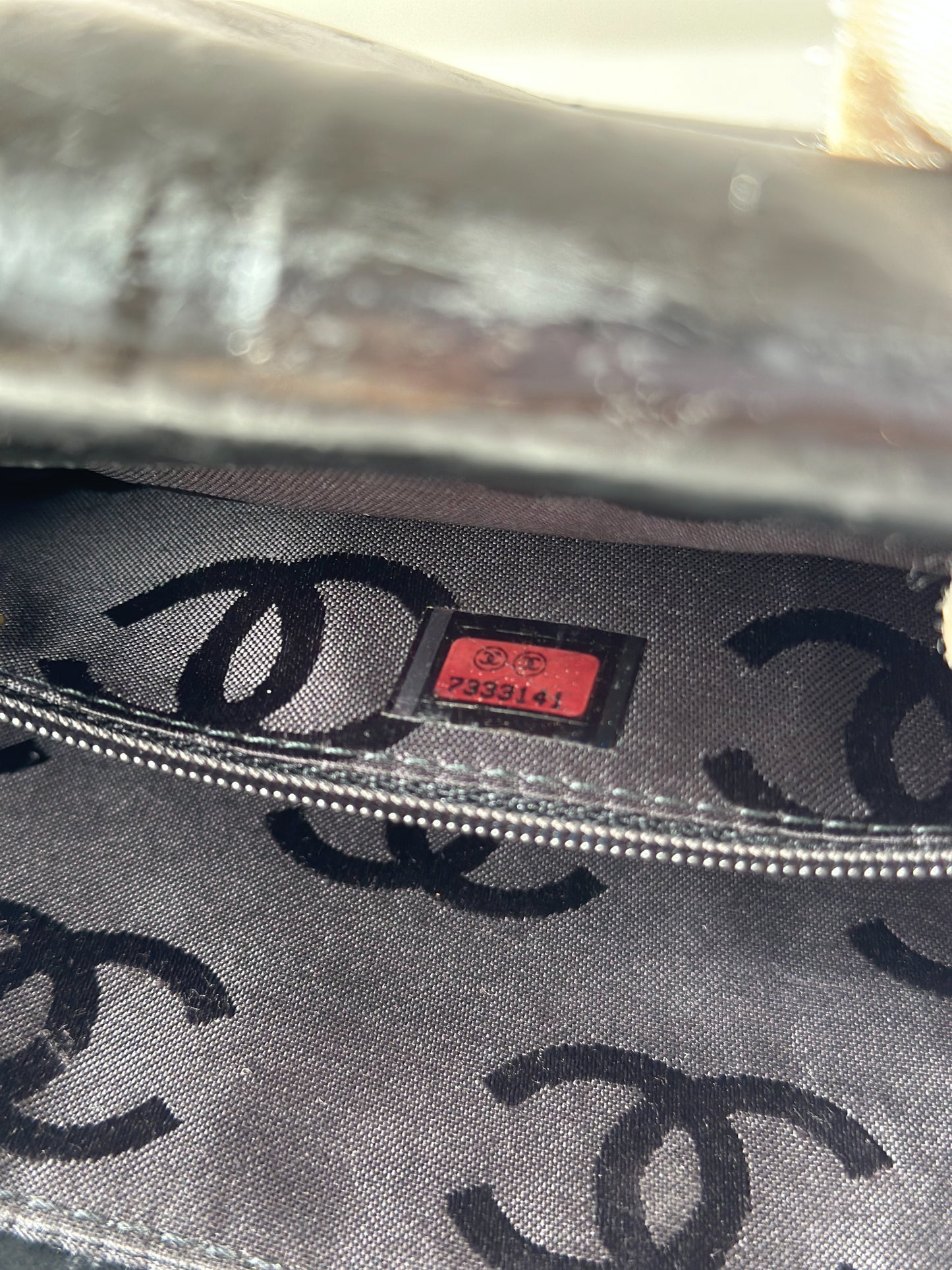 Chanel Black Chocolate Bar Patent Bag