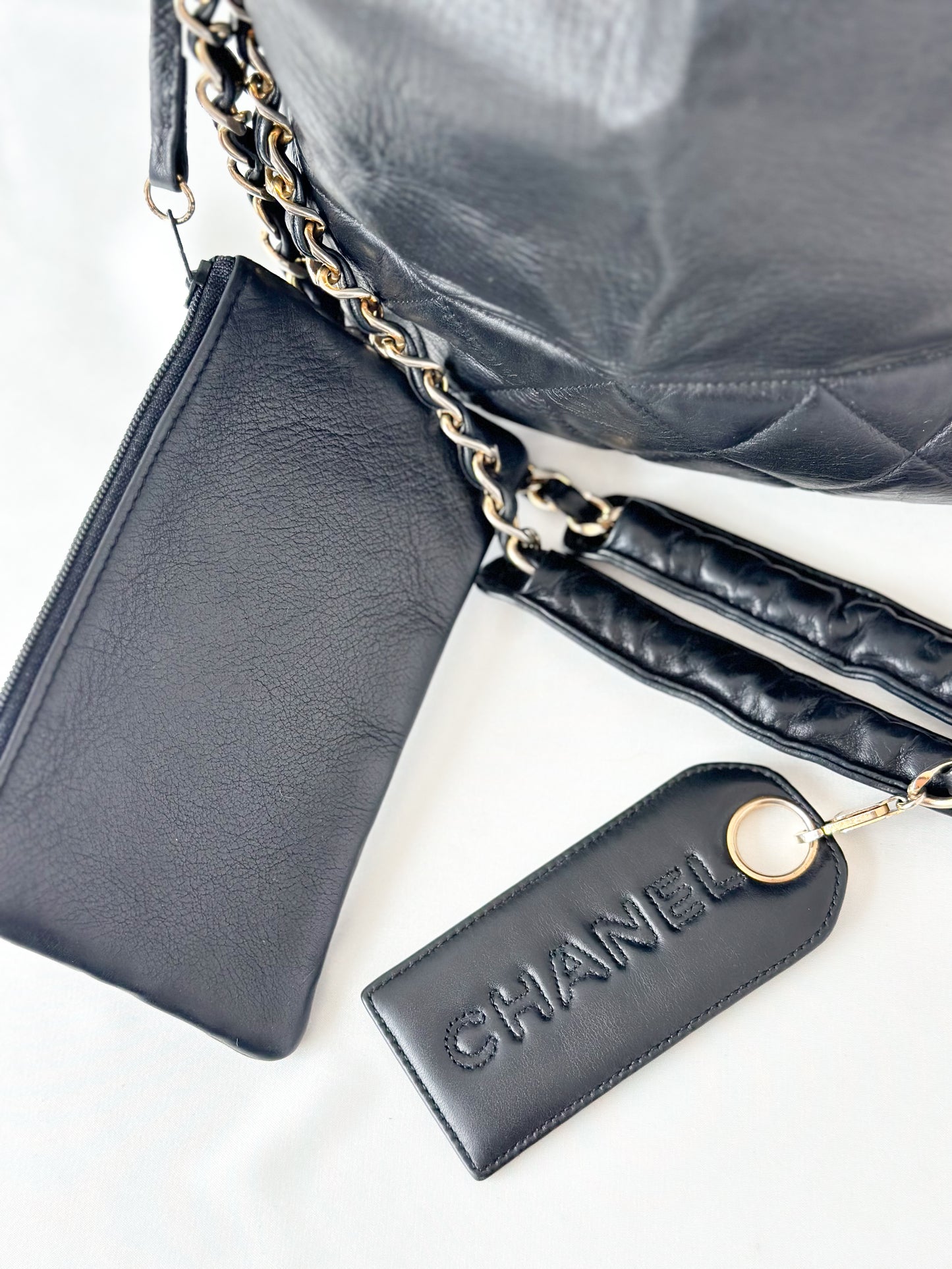 Chanel Vintage Black Bucket Bag