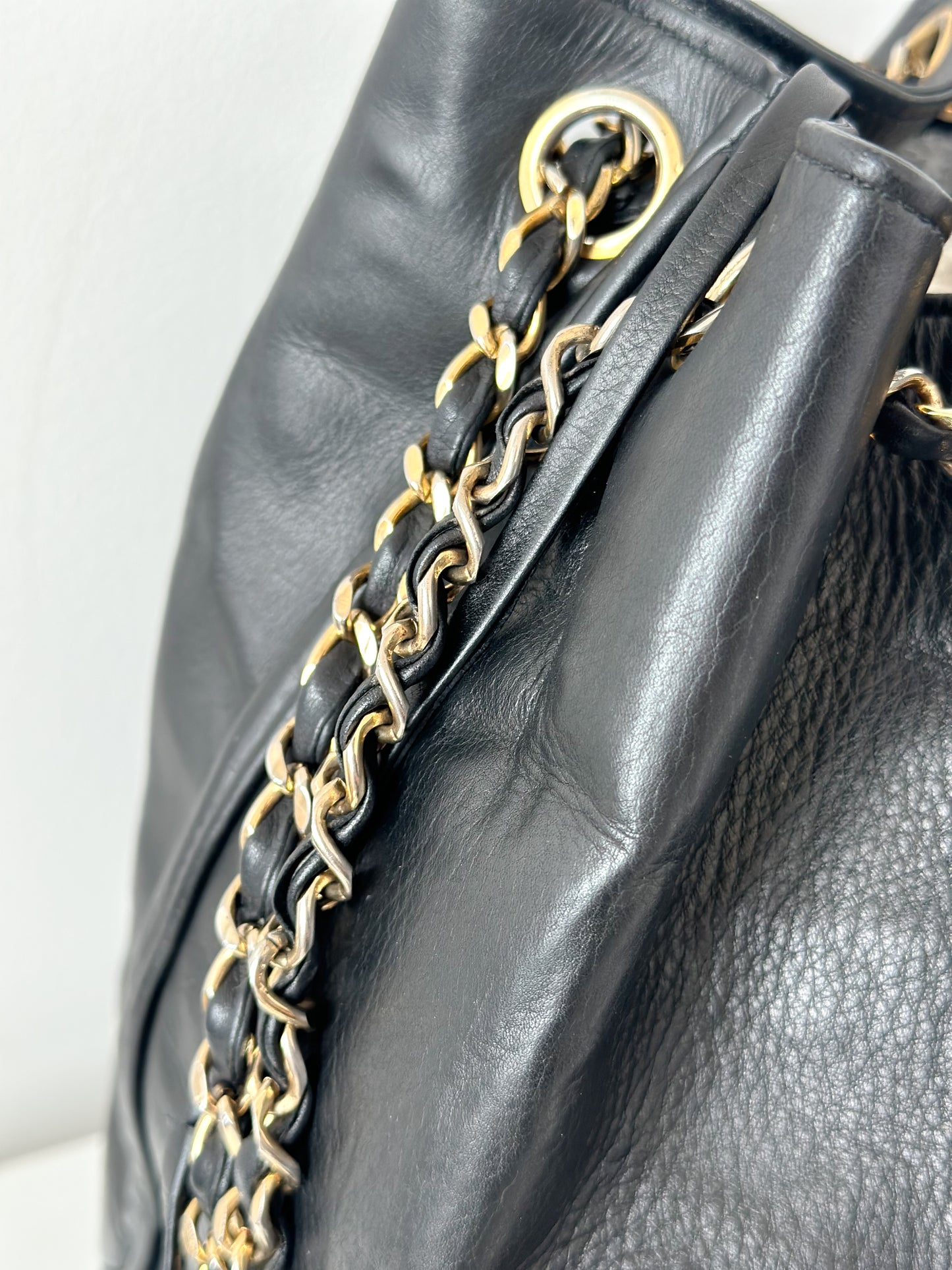 Chanel Vintage Black Bucket Bag