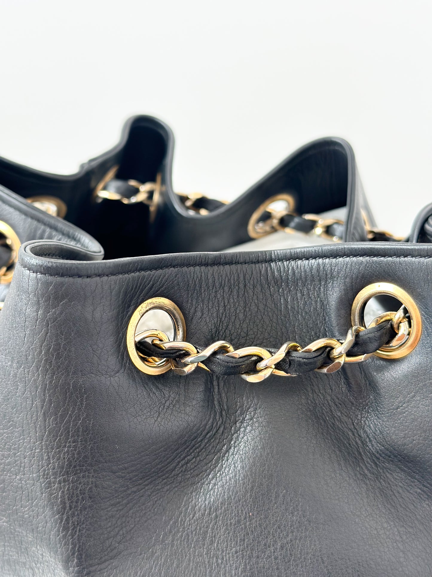 Chanel Vintage Black Bucket Bag