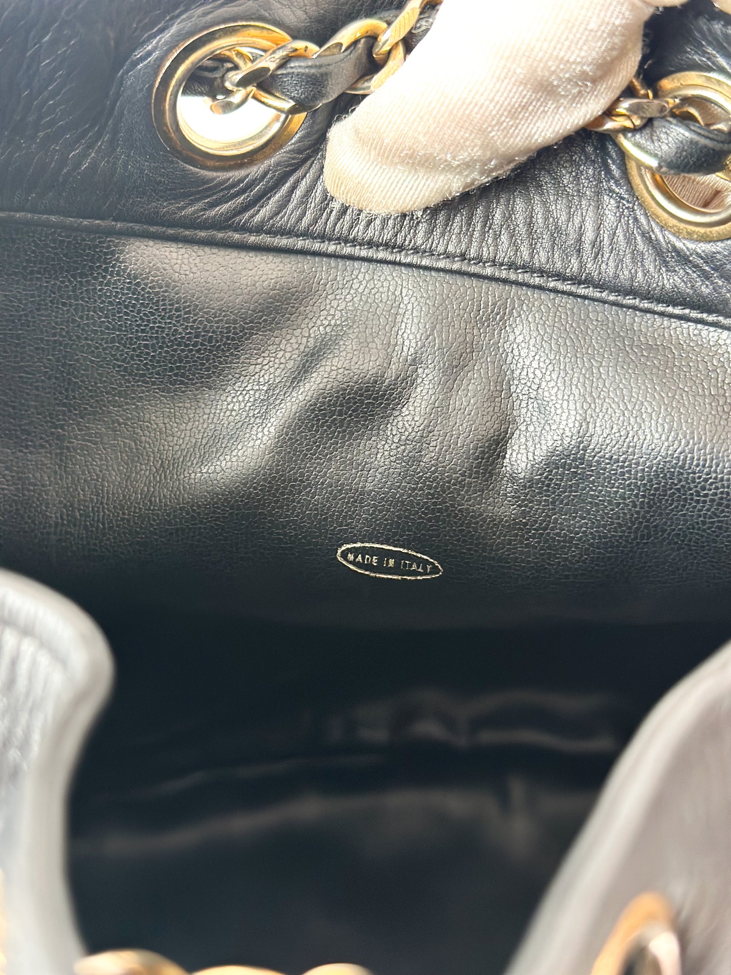 Chanel Vintage Black Bucket Bag