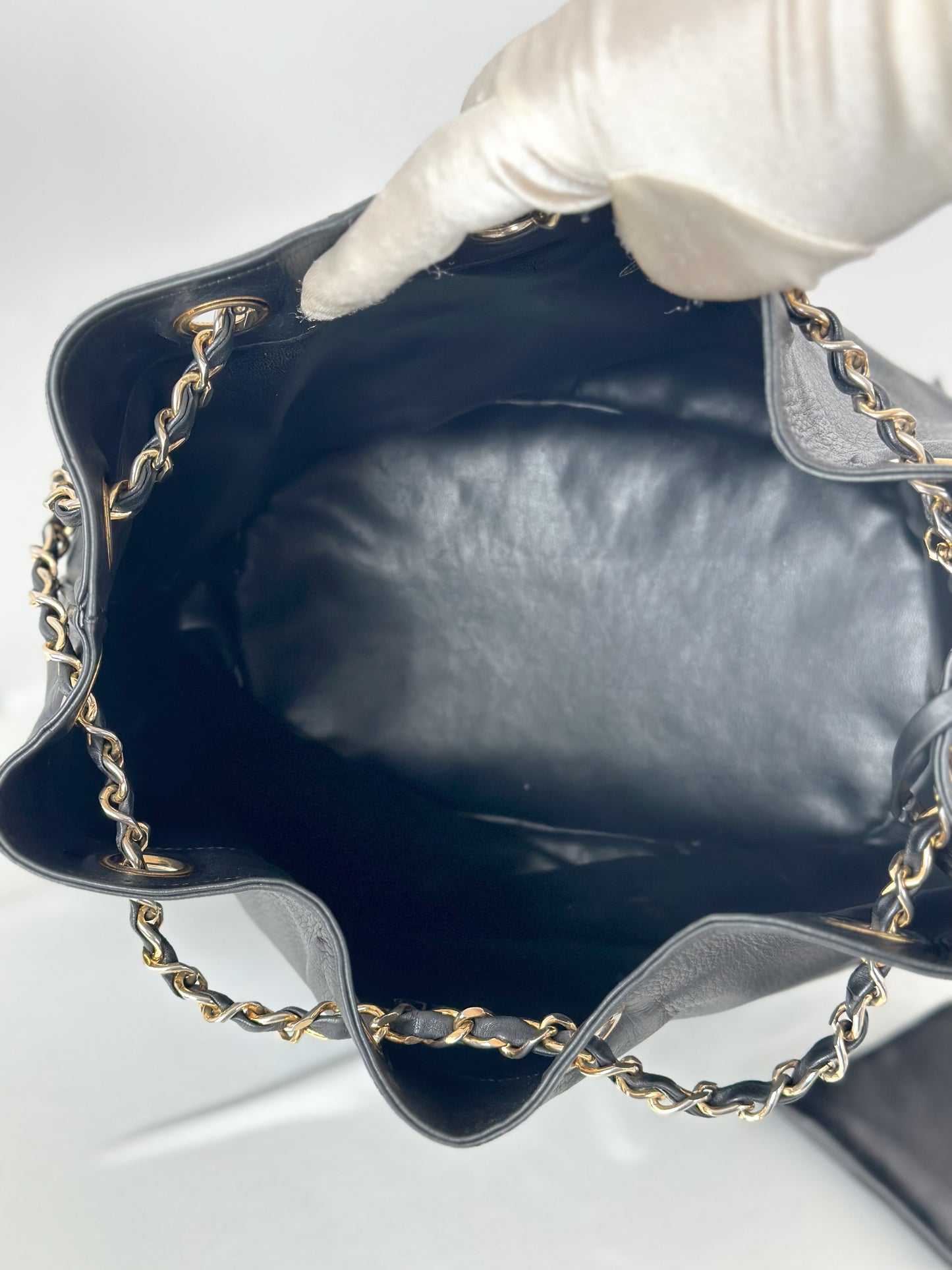 Chanel Vintage Black Bucket Bag