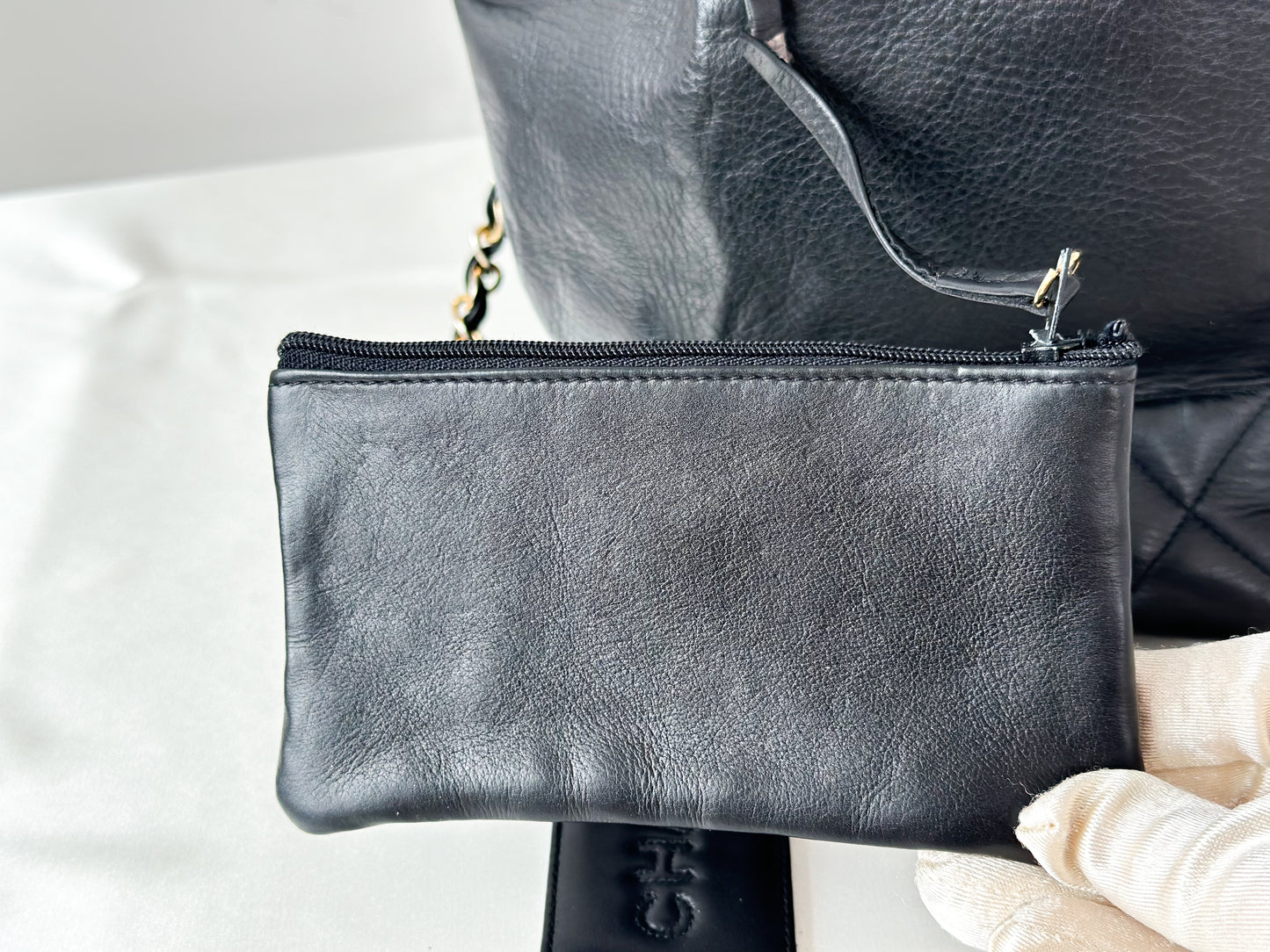 Chanel Vintage Black Bucket Bag