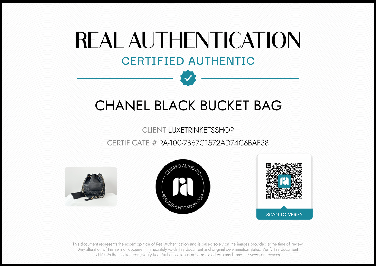Chanel Vintage Black Bucket Bag