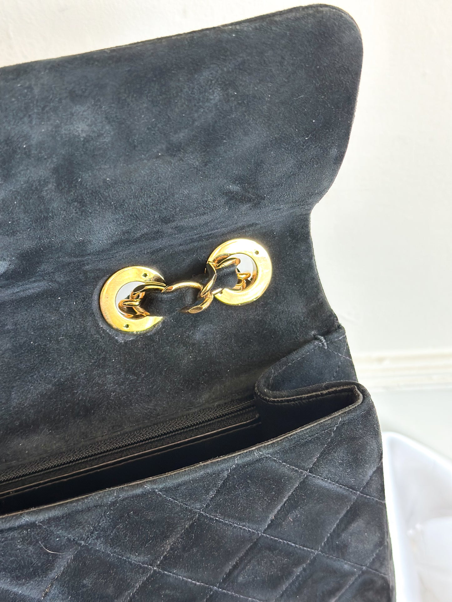 Chanel 1992 Vintage Jumbo XL Single Flap Bag 24k Gold