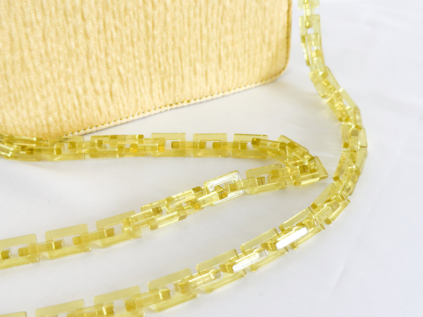 Rare Prada Yellow Link Chain Bag