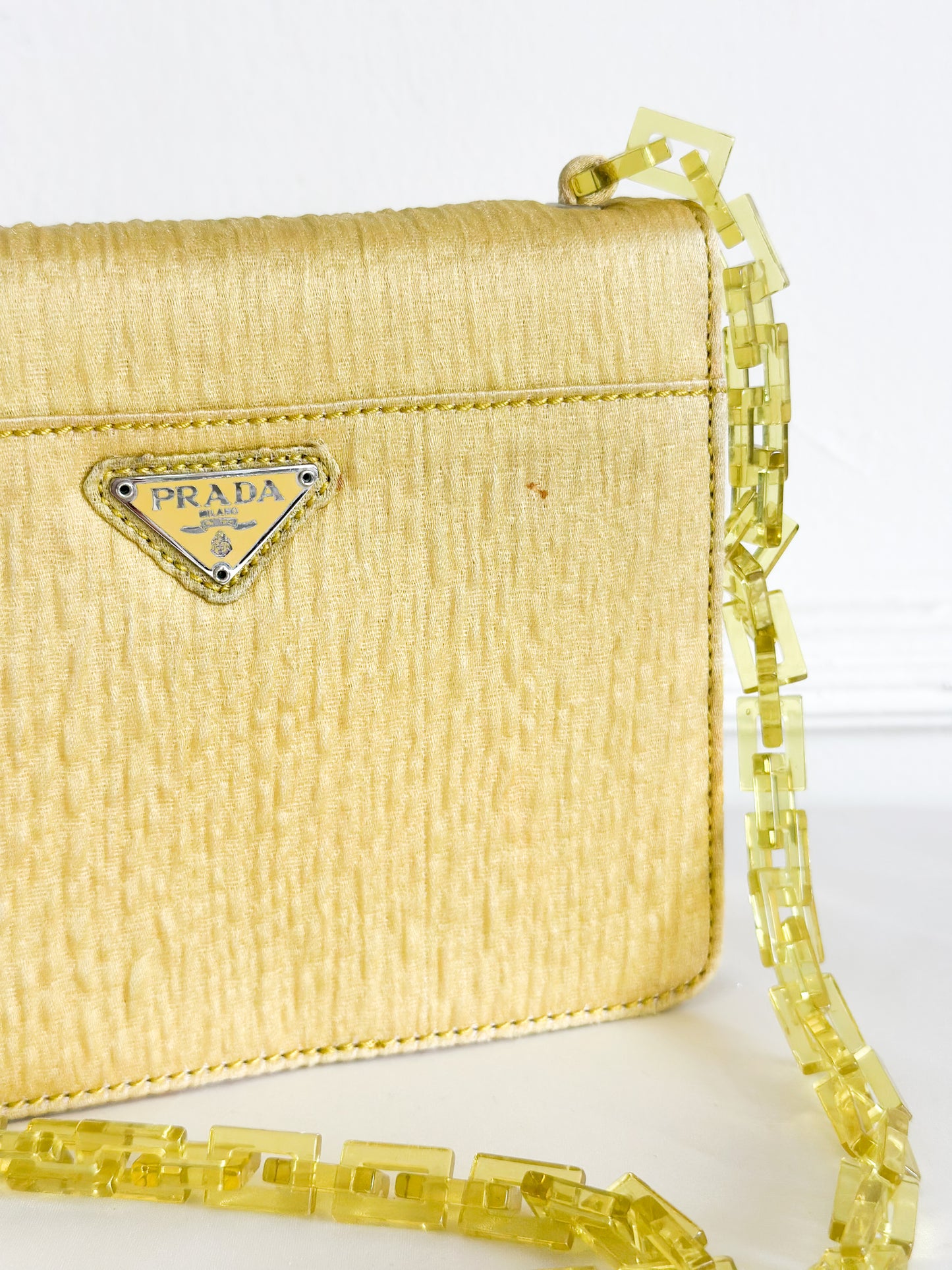 Rare Prada Yellow Link Chain Bag
