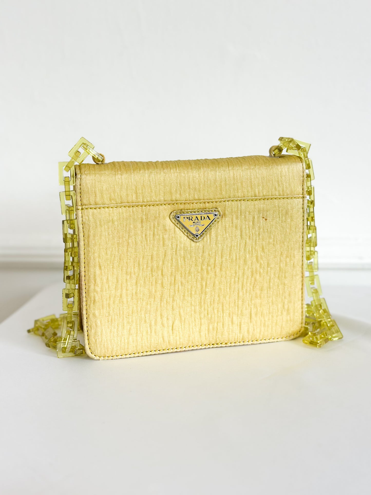 Rare Prada Yellow Link Chain Bag
