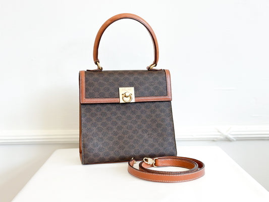 [Reserved LZ] Celine Macadam Top Handle Bag with Strap - Small