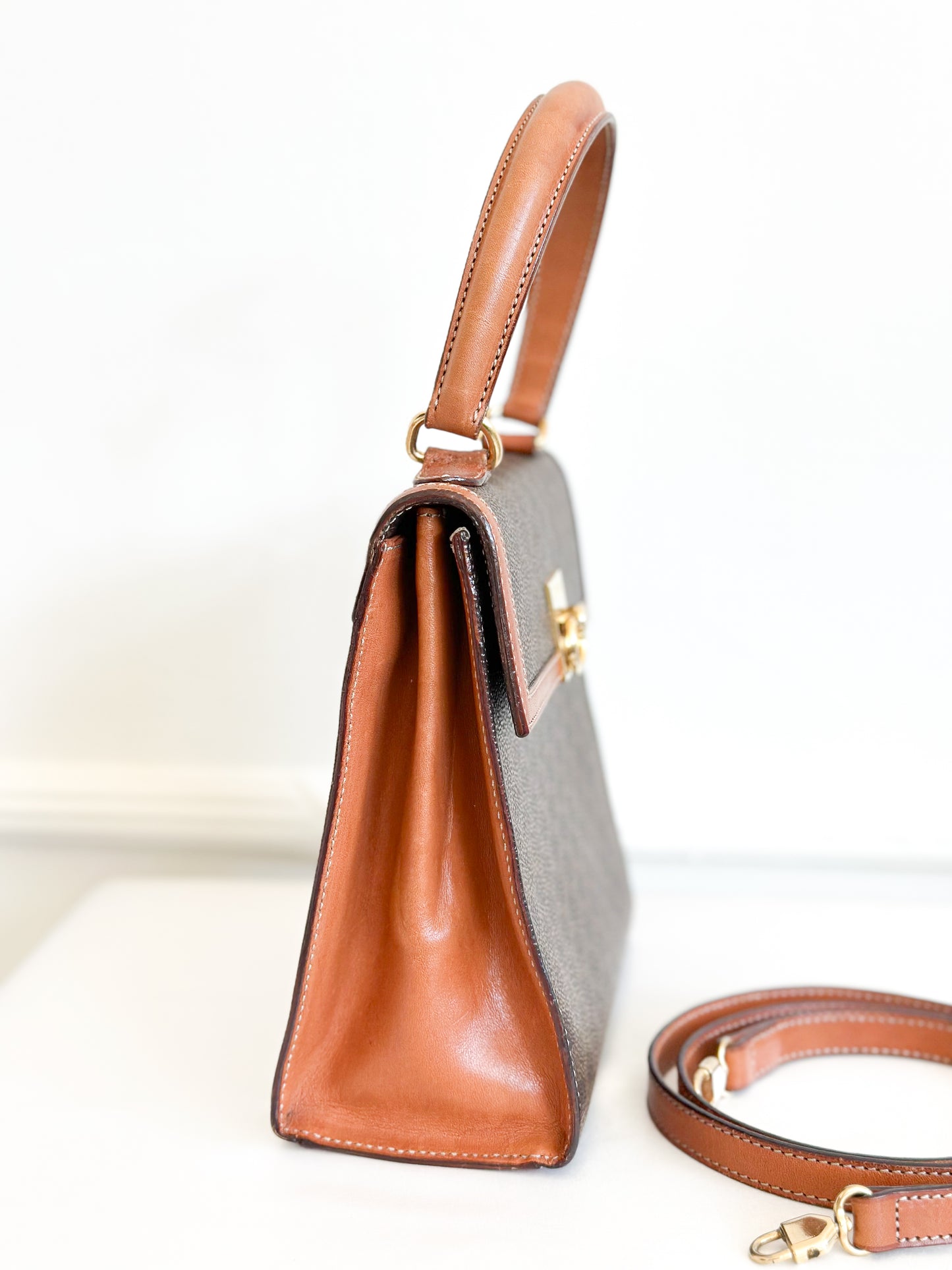 [Reserved LZ] Celine Macadam Top Handle Bag with Strap - Small