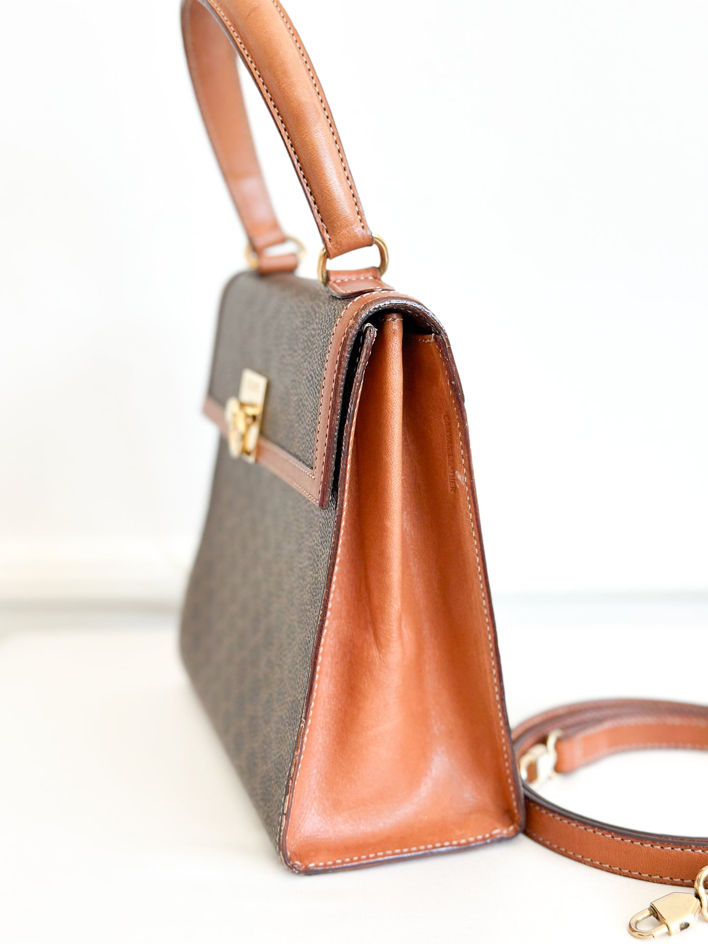 [Reserved LZ] Celine Macadam Top Handle Bag with Strap - Small