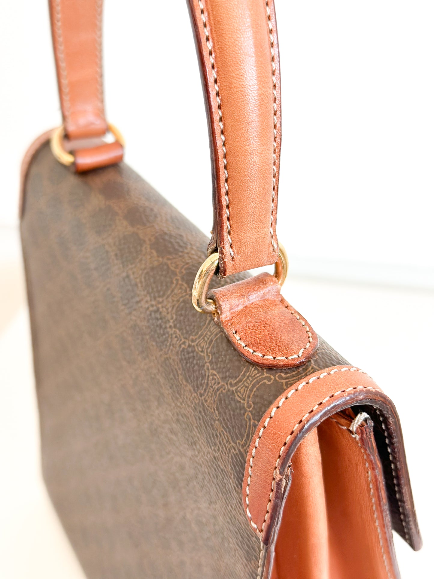 [Reserved LZ] Celine Macadam Top Handle Bag with Strap - Small