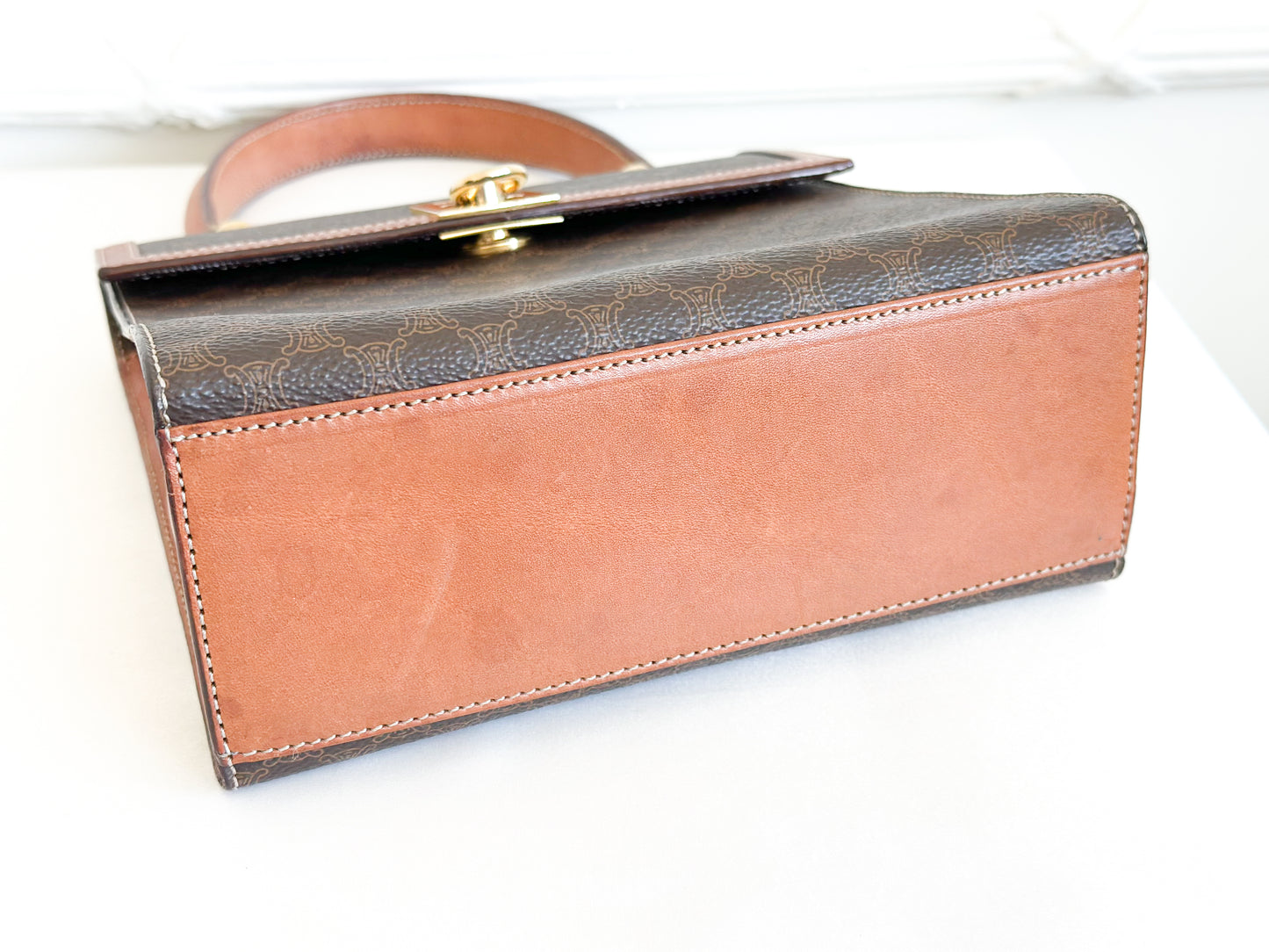 [Reserved LZ] Celine Macadam Top Handle Bag with Strap - Small