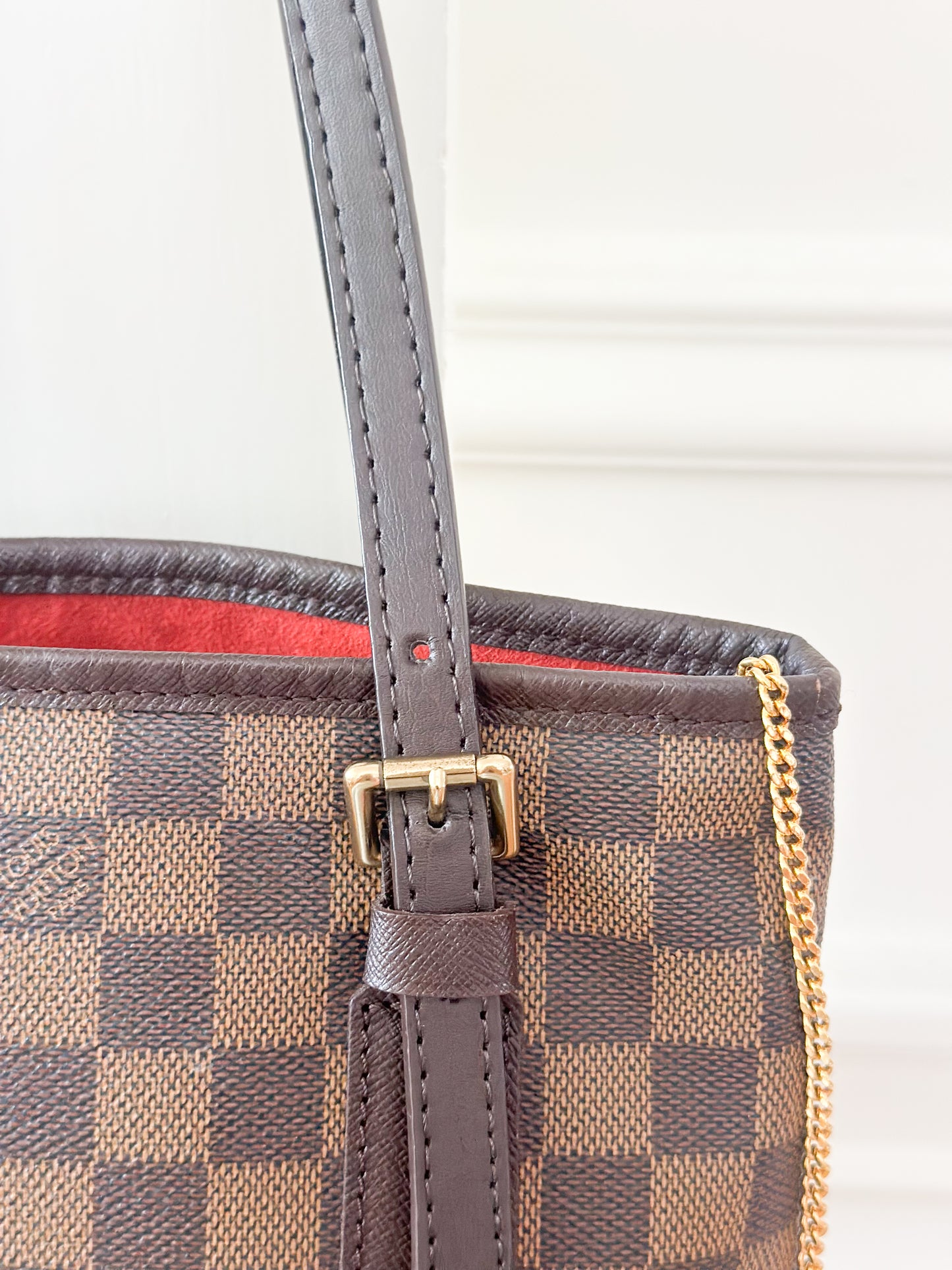 Vintage Louis Vuitton Damier Ebene Marais Bucket Shoulder Bag