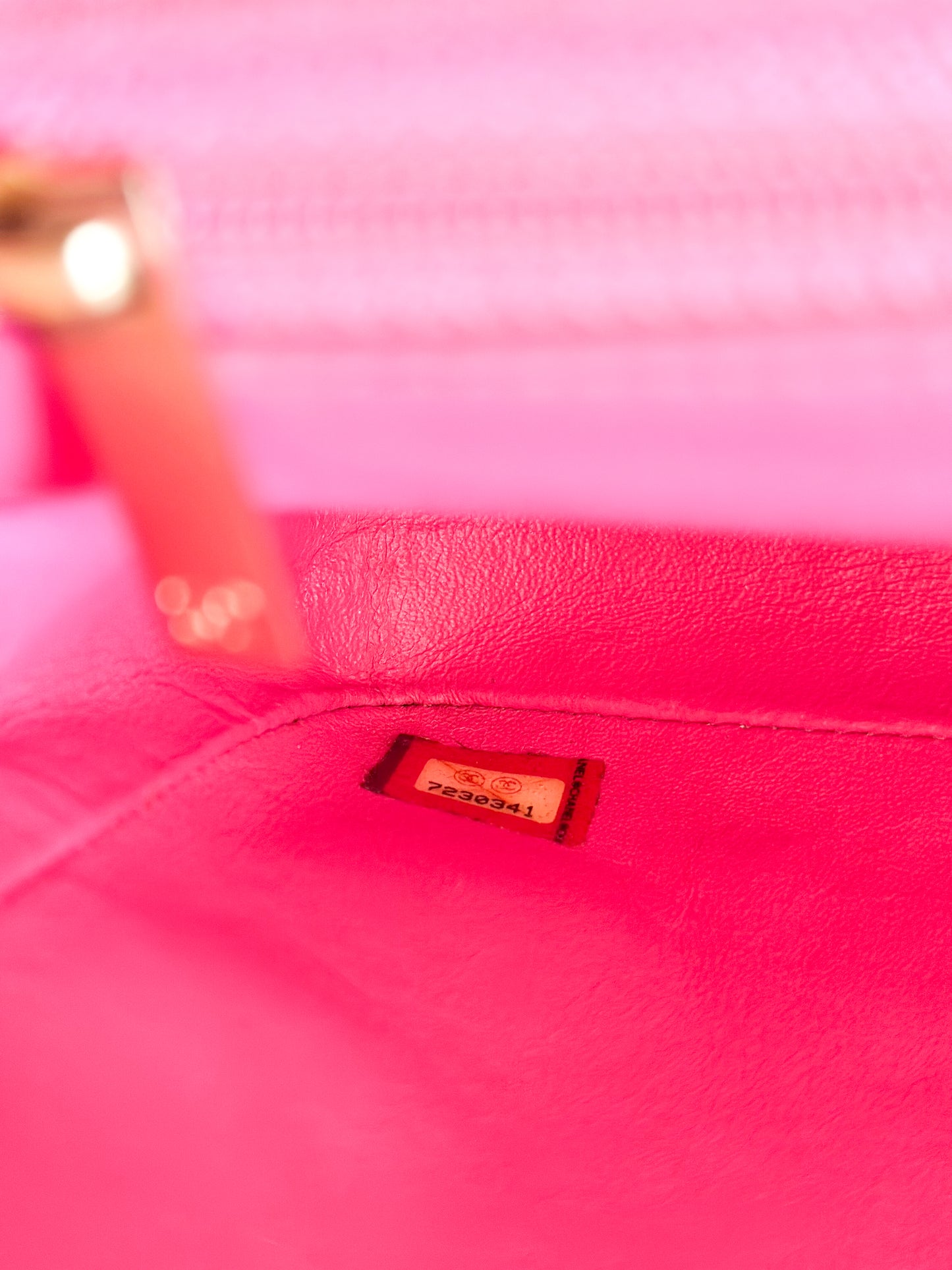 2002 Vintage Chanel Pink Knit Flap Shoulder Bag