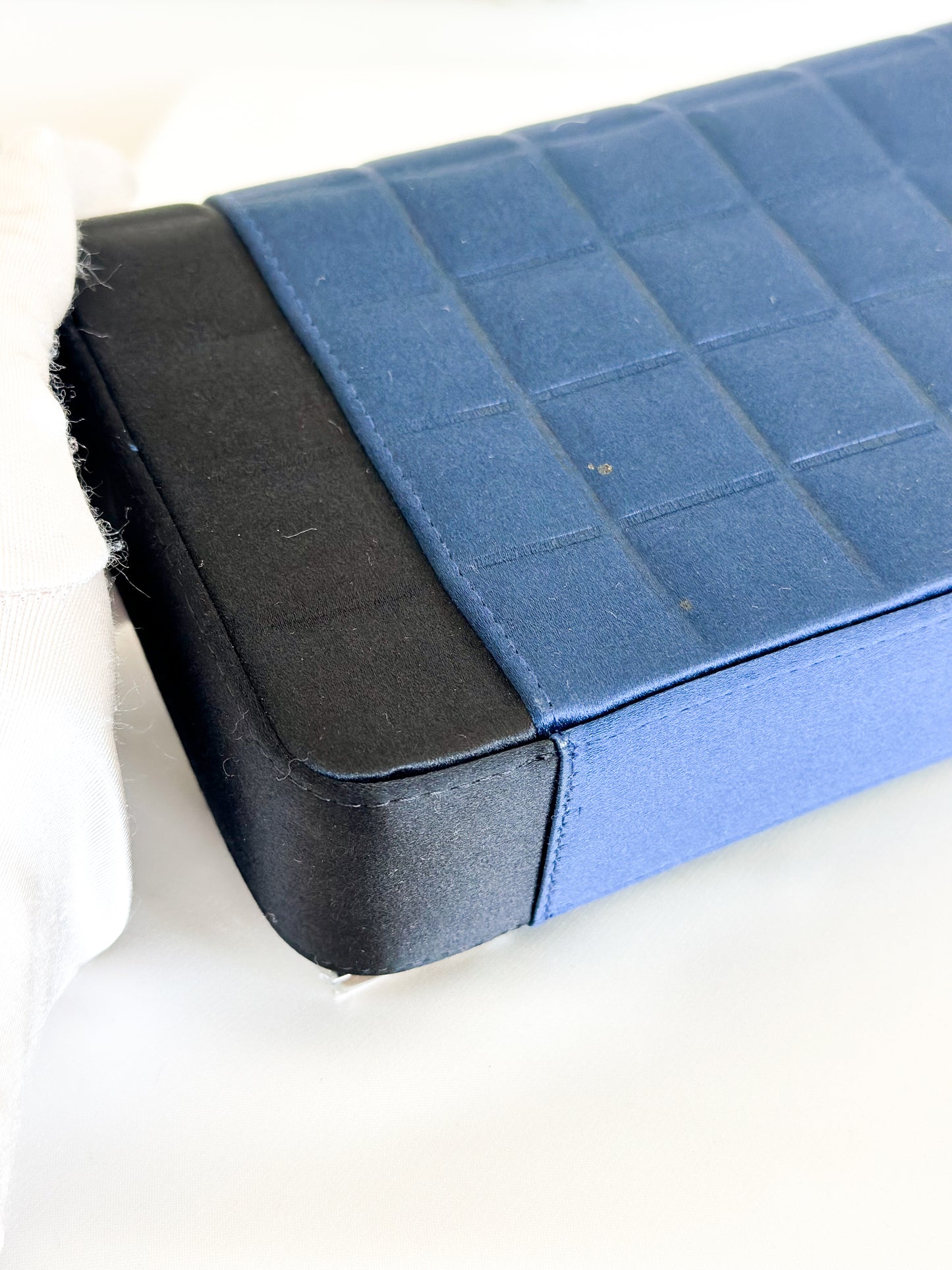 2002 Chanel Blue Chocolate Bar Chain Bag