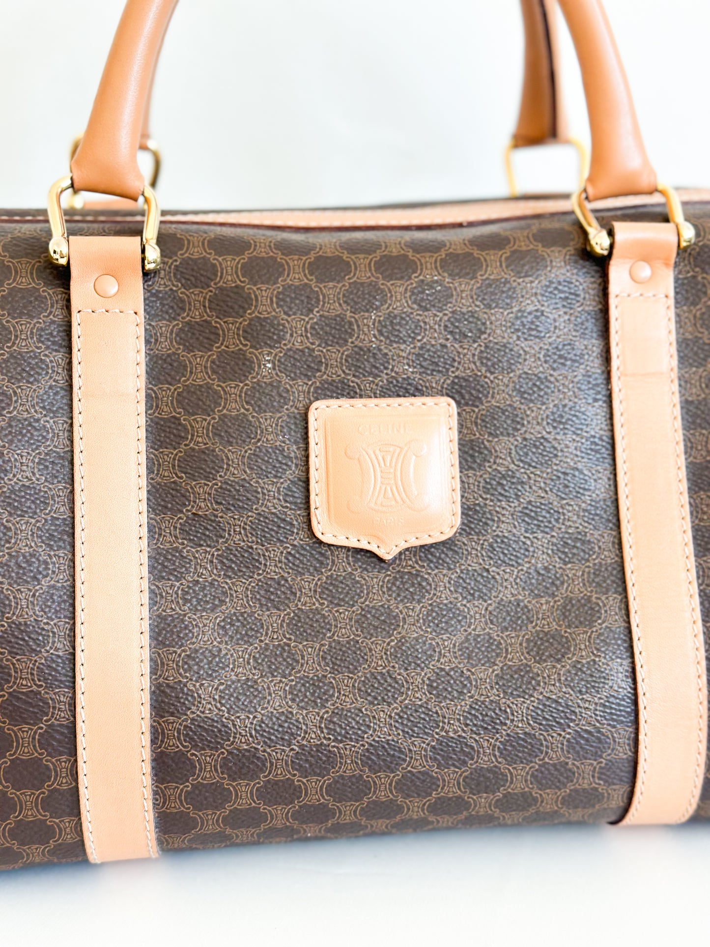 Celine Macadam Canvas Boston Bag - Medium