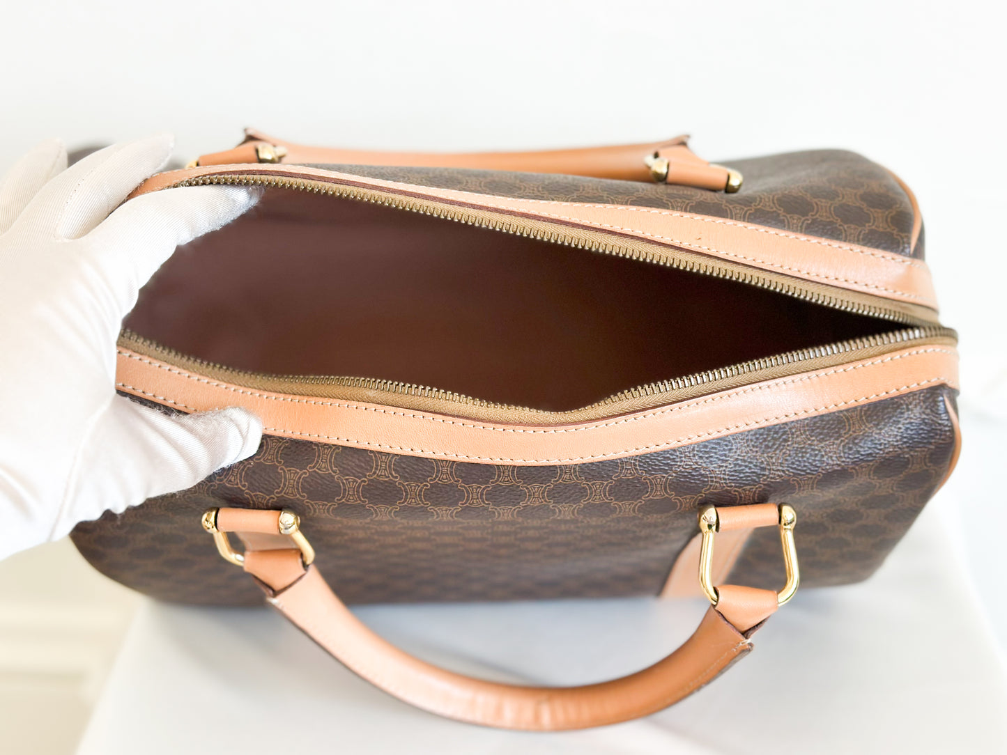 Celine Macadam Canvas Boston Bag - Medium