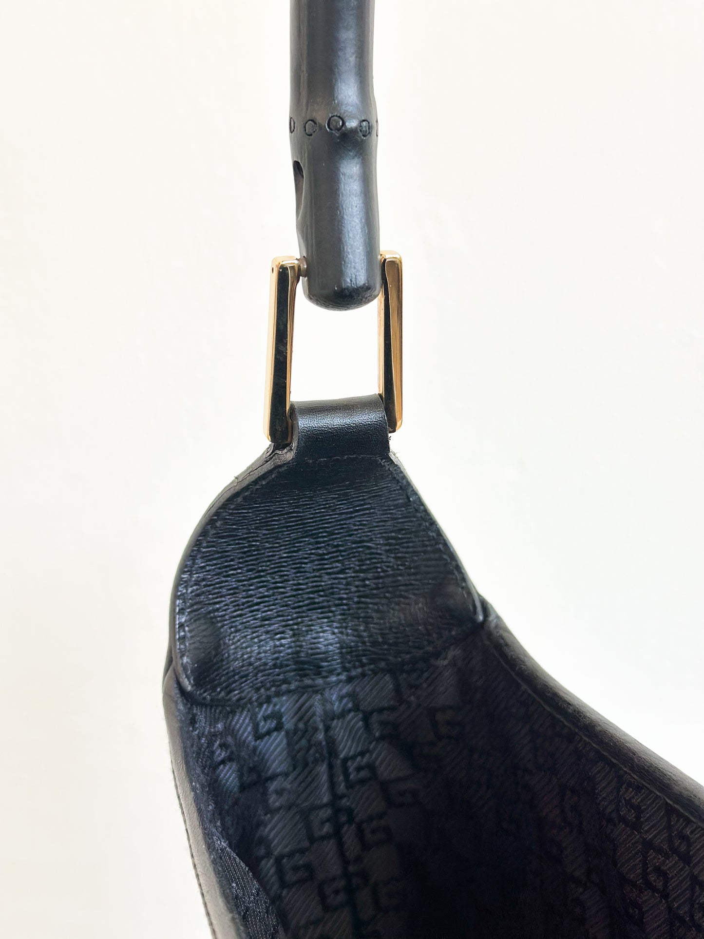 Gucci Black Jackie Bag with Bamboo Handle
