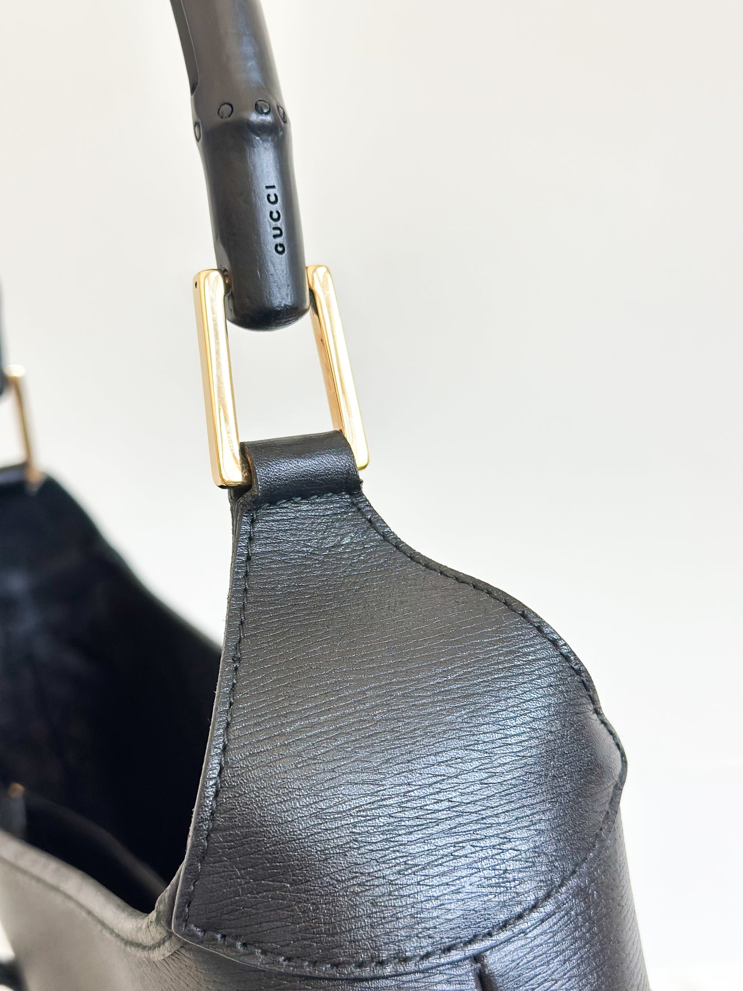 Gucci Black Jackie Bag with Bamboo Handle