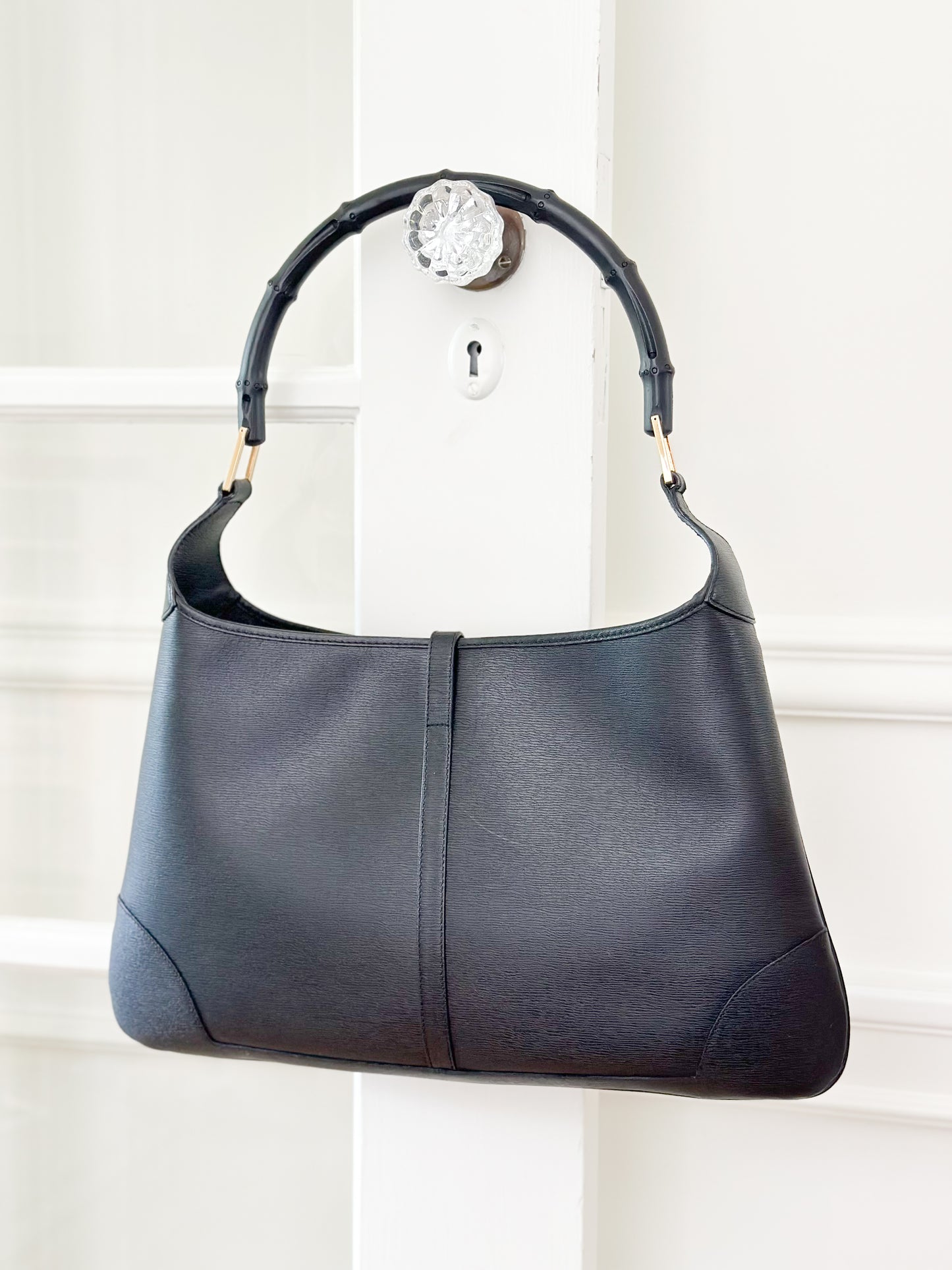 Gucci Black Jackie Bag with Bamboo Handle