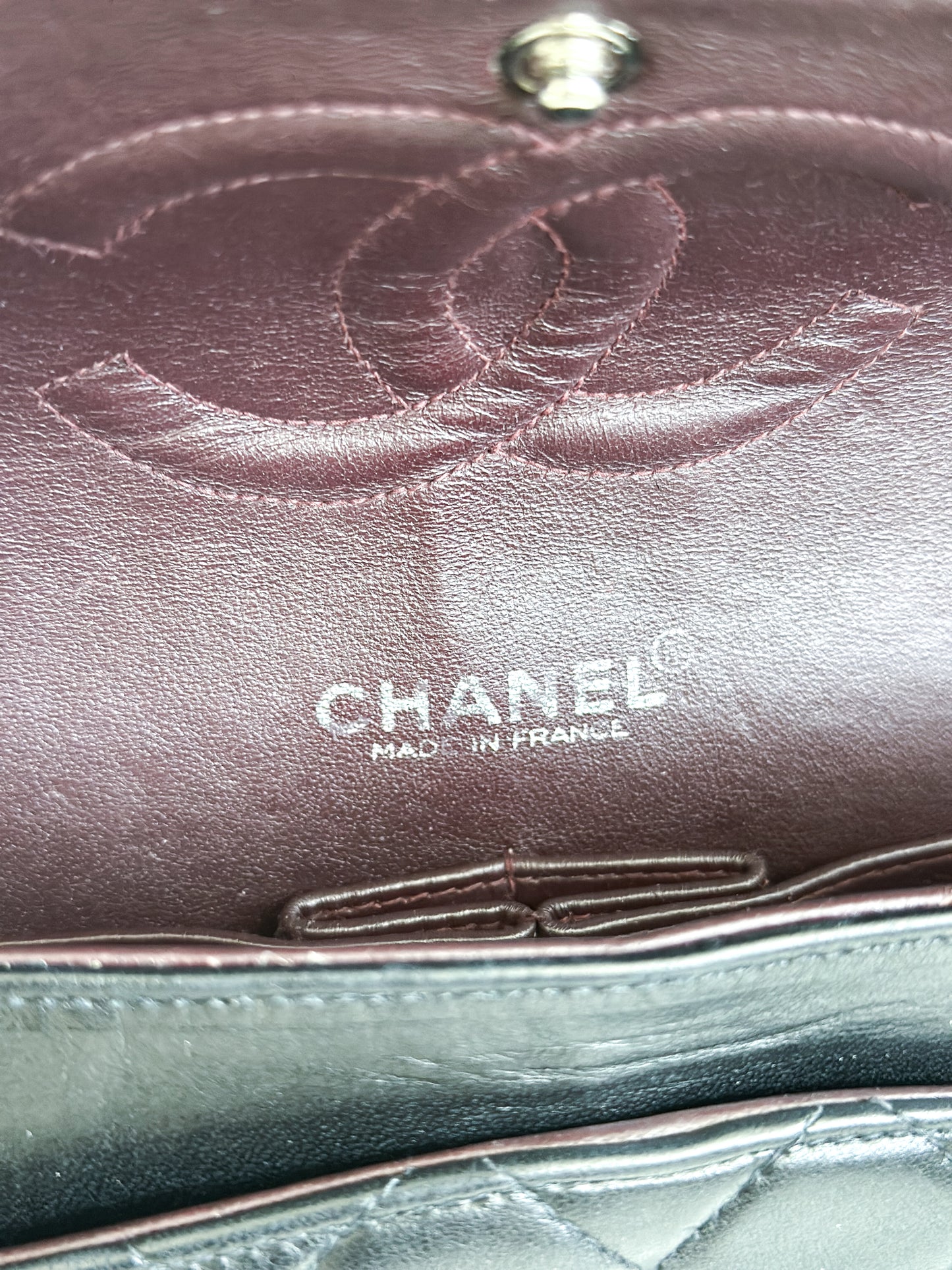 2002 Vintage Chanel Classic Medium Flap Bag with Silver Hardware